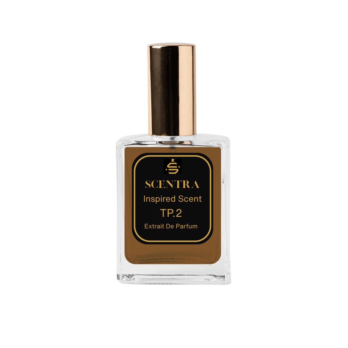 Scentra Top Secret 2 Extrait de Parfum bottle, an original oud leather amber fragrance
